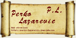 Perko Lazarević vizit kartica